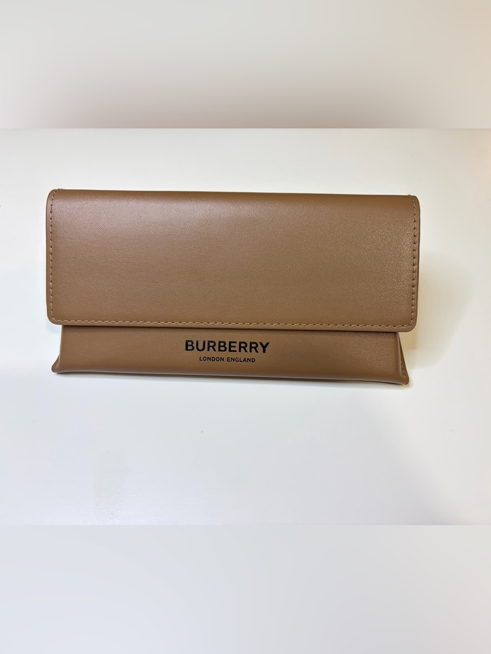 Burberry Leather Sunglasses Case Tan Camel London England Box Dust Bag Set